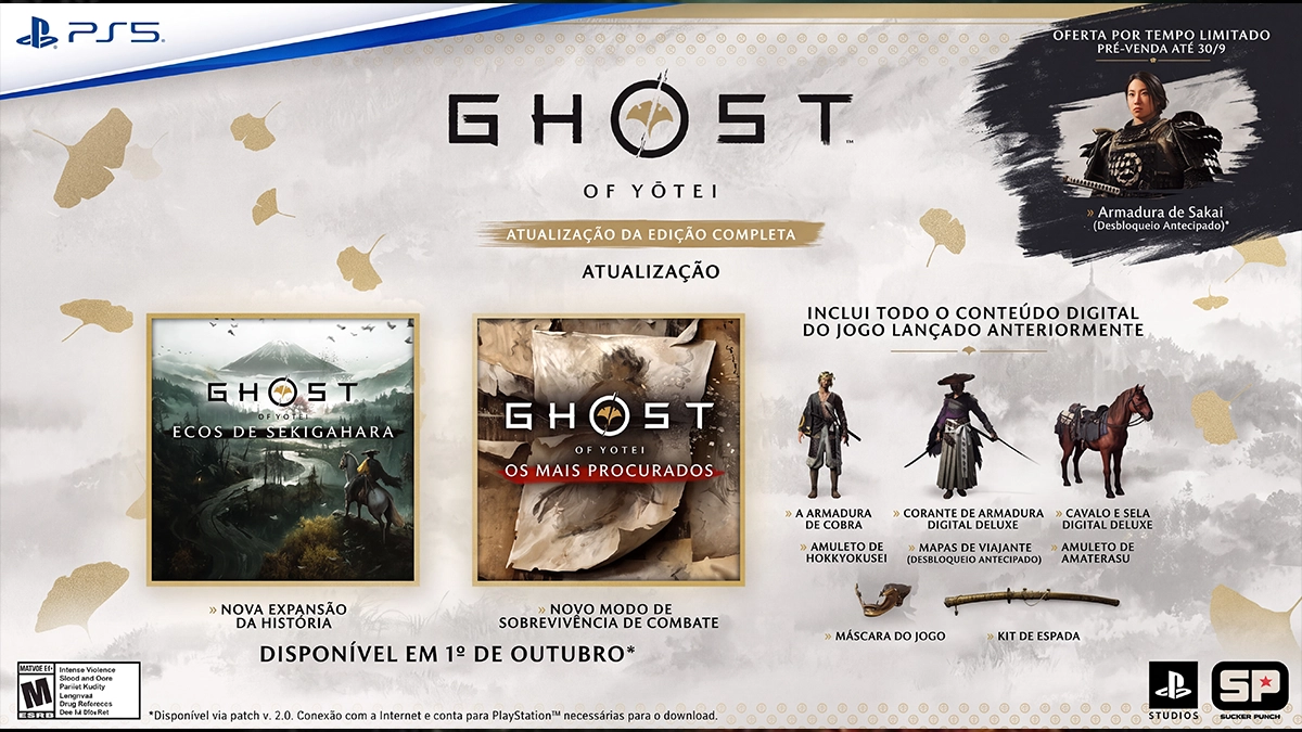 Ghost of Yōtei ganha Ecos de Sekigahara, expansão que leva Atsu à batalha de 1600